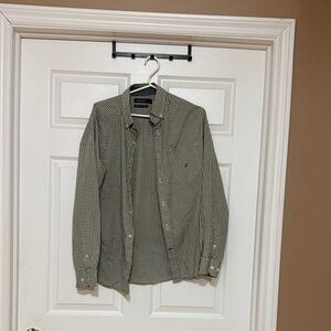 Nautica Men's Black and White Checkered Shirt Jacket